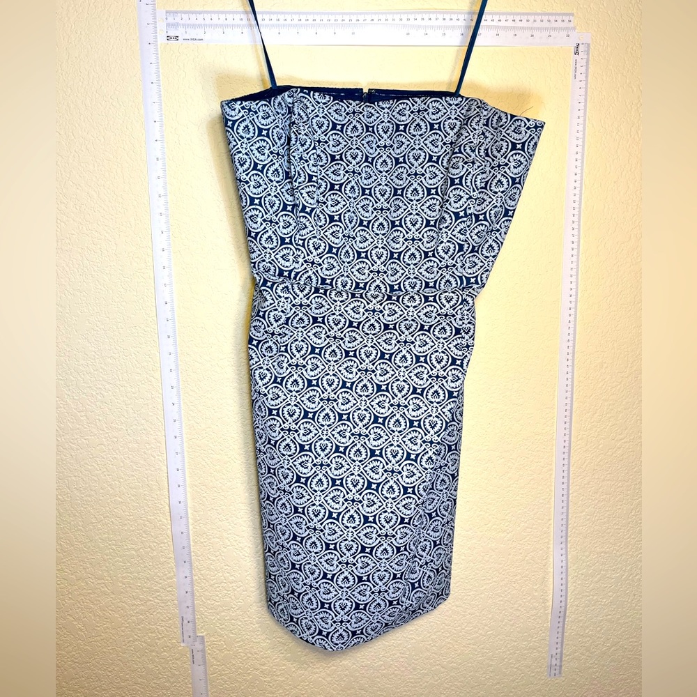 Vineyard Vines Blue Strapless Printed Dress Size 16